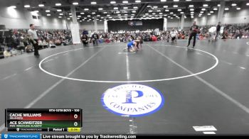 100 lbs Cons. Round 4 - Cache Williams, Oklahoma vs Ace Schweitzer, MWC Wrestling Academy