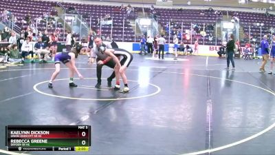 100 lbs Semifinal - Rebecca Greene, Dryden Sr HS vs Kaelynn Dickson, Union-Endicott Sr HS