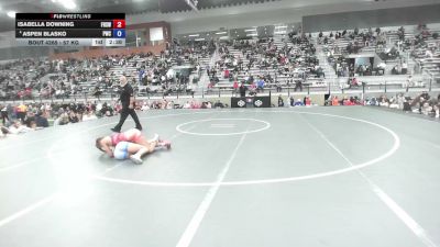 57 kg Champ. Rd Of 16 - Isabella Downing, Flathead High School Wrestling vs Aspen Blasko, Pinnacle Wrestling Club