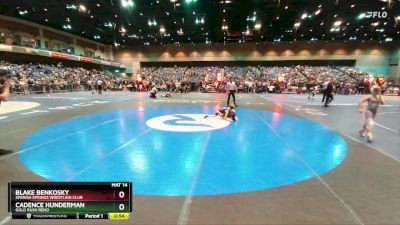 62-64 lbs Round 3 - Cadence Hunderman, Gold Rush Reno vs Blake Benkosky, Spanish Springs Wrestling Club