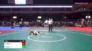 73 lbs Semifinal - Cohen Wells, Bad Draw vs Ryker Voss, Roseburg Mat Club