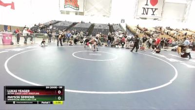 99 lbs Semifinal - Mayson Simmons, Grindhouse Wrestling Club vs Lukas Yeager, Hilton Junior Cadet Wrestling