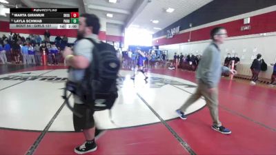 Girls 127 lbs Champ. Round 1 - Layla Schwab, Paradise Girls vs Marta Giramur, Shasta Girls