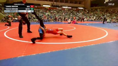 64 lbs 1st Place Match - Oakes Benton, Honey Badger Wrestling Club vs Rocco Ritchie, Mountain Home Flyers Youth Wrestling Club