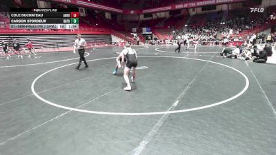 138 lbs D1 - Semi-finals (fri 7:30pm.) - Carson Stordeur, Bay Port vs Cole Duchateau, Arrowhead