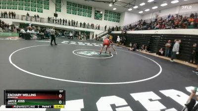 157 lbs Cons. Round 3 - Zachary Welling, Evanston vs Jayce Joss, Douglas