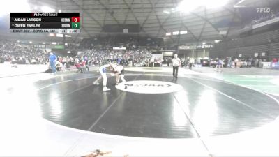 Boys 3A 132 lbs Quarterfinal - Aidan Larson, Hermiston vs Owen Ensley, Sedro-Woolley