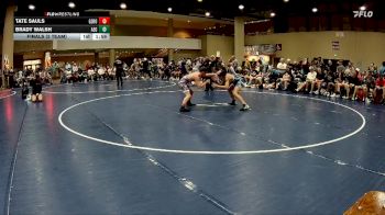 120 lbs Finals (2 Team) - Brady Walsh, Alabama Elite Gold vs Tate Sauls, Ground Zero WC