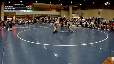 120 lbs Finals (2 Team) - Brady Walsh, Alabama Elite Gold vs Tate Sauls, Ground Zero WC