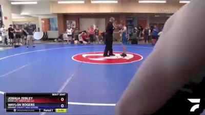113 lbs Quarterfinal - Joshua Zebley, River City Wrestling LLC vs Waylon Rogers, Orange County High School