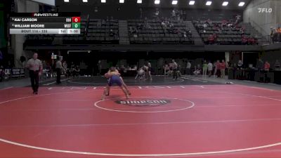 125 lbs Cons. Round 3 - Kai Carson, Eastern Oregon University (OR) vs William Moore, Westcliff