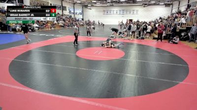 157 lbs Quarterfinal - Brian Barrett Jr., Manchester vs Luke Robards, Indianapolis