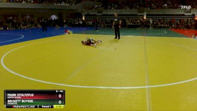 45 lbs 1st Place Match - Beckett Buysse, Minneota vs Mark Stoltzfus, North Shore