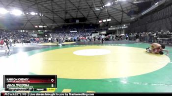 132 lbs Champ. Round 1 - Lucas Martinez, Quincy Regulator Wrestling vs Karson Cheney, Twin City Wrestling Club