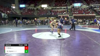 152 lbs Semifinal - William Spann, North Big Horn Rams Wrestling vs Tahj Wells, Browning Indians Wrestling