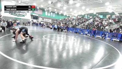 113 lbs Quarterfinal - Jake Agolia, Lakeside vs Kaiden Lepe, Walnut