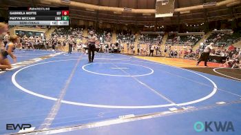 105 lbs Semifinal - Gabriela Motte, Tulsa Blue T Panthers vs Paityn McCann, Lady Outlaw Wrestling Academy