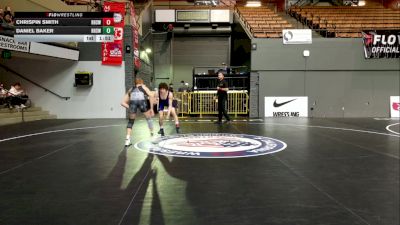 Junior Boys - 138 lbs Champ. Round 2 - Chrispin Smith, Rodriguez High School Wrestling vs Daniel Baker, Reedley High School Wrestling