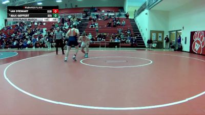 190 lbs 5th Place Match - Ian Stewart, Berea-Midpark vs Max Geffert, Cle. St. Ignatus