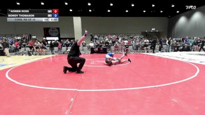 157 lbs Cons. Rd Of 16 - Korbin Ross, Cardinal Wrestling Club vs Bowdy Thomason, Blackwell Wrestling Club