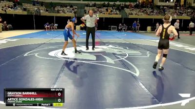 106-2A/1A Champ. Round 1 - Artice Gonzales-High, Thomas Stone vs Grayson Barnhill, South Carroll