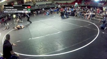 101 lbs 5th Place Match - Jasmine Ehlers, Nebraska City Wrestling Club - Girls vs Lilly Solis, Gering Wrestling Club