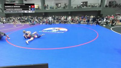 Junior Girls FS - 125 lbs Champ. Round 2 - Gabrielle Berger, WA vs Aleeciya Meredith, WA