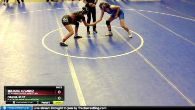 132 lbs Champ. Round 1 - Juliana Alvarez, Selma High School Wrestling vs Dayna Ruiz, South San Francisco Gator WC