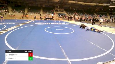 100 lbs Consolation - Jesse Henson, Berryhill Wrestling Club vs Denver Wolf, Wolfpak Wrestling