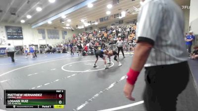 106 lbs Semifinal - Logann Ruiz, Los Alamitos vs Matthew Hernandez, Central East