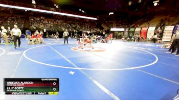 120 Class 1 lbs Quarterfinal - Anjelika Alarcon, McDonald County vs Lilly Goetz, Excelsior Springs