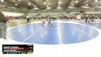 65 lbs Cons. Round 3 - Barrett Simmons, Webb City Youth Wrestling Club-AAA vs Bowen Brandt, Smithville Youth Wrestling-AA 