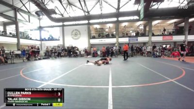 107-117 lbs Champ. Round 1 - Cullen Parks, Bourbonnais vs Talan Gibson, Young Warrior WA