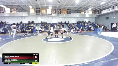 190 lbs Cons. Round 2 - Aiden Castro, El Dorado vs Isaac Cordova, Heritage