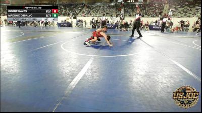 70 lbs Consolation - Boone Hayes, Weatherford Youth Wrestling vs Maddox DeSalvo, Baton Rouge Training Center (BRTC)