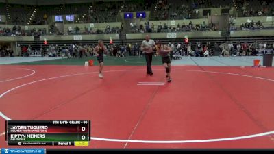 95 lbs Semifinal - Jayden Tuquero, Holmen Youth Wrestling vs Kiptyn Meiners, Caledonia