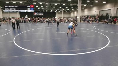 135 lbs 5th Place Match - Emma Driver, Powerhouse Wrestling Club vs Akeeah Mitchell, SJF/HAC