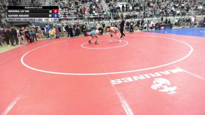 14U Girls - 180 lbs Quarters - Makena Lei Vai, CA vs Kayoni Kinard, MT