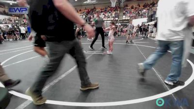 52-57 lbs Rr Rnd 1 - Abra Smith, Comanche Takedown Club vs Emilie Lawler, Midwest City Bombers Youth Wrestling Club