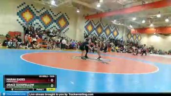 132 lbs Quarterfinal - Grace Goodfellow, Illiana Christian High School vs Marah Eades, Manchester