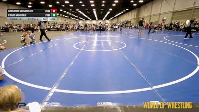 49 lbs Quarterfinal - Weston Molinaro, POWA 9U vs Cruz Montez, Powerhouse Elite 9U