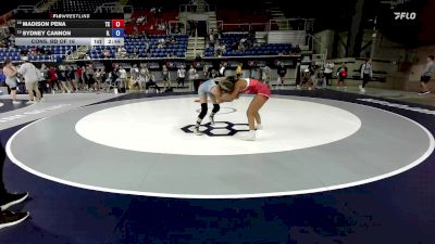 120 lbs Cons. Rd Of 16 - Madison Pena, TX vs Sydney Cannon, IL