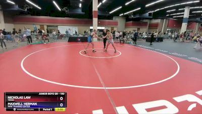 150 lbs Champ. Round 1 - Nicholas Law, Texas vs Maxwell Herman, WAR Training Center