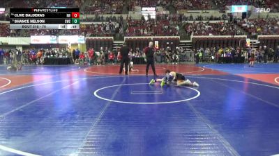 70 lbs Champ. Round 1 - Shance Nelson, Conrad Wrestling Club vs Clive Balderas, Ronan Wrestling