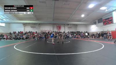 110 lbs Champ. Round 2 - Abigail Ortega, Fort Lupton vs Taylor Clynke, Soroco