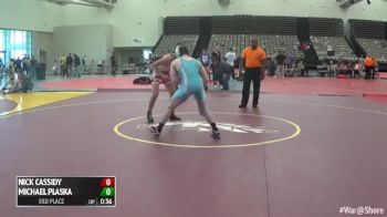 132-H 3rd Place - Nick Cassidy, Belvidere vs Michael Plaska, Shore Thing