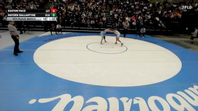 6A 120 lbs 5th Place Match - Hayden Ballantyne, Westlake vs Easton Pace, Layton