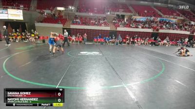 107 lbs Quarters & 1st Wb (16 Team) - Nayomi Hernandez, Amarillo Palo Duro vs Savana Gomez, Dallas Wilson