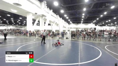 50 lbs Quarterfinal - Isaiah Meza, Savage House WC vs Deklan Mondragon, Ravage WC