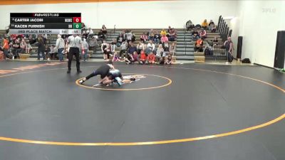 98 lbs 3rd Place Match - Carter Jacobi, North Liberty Wrestling Club vs Kacen Furnish, Hammerin Hawks